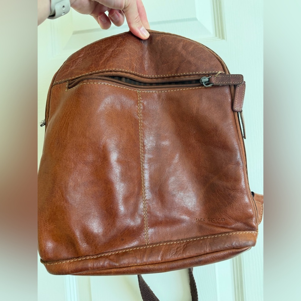 Jack George’s Leather Backpack/shoulder bag in Brown